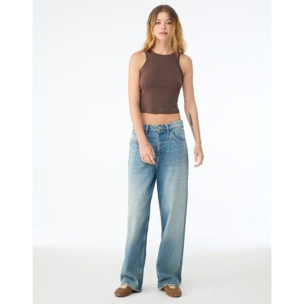 Womens/Ladies Micro-Rib Racerback Tank Top / Cocoa